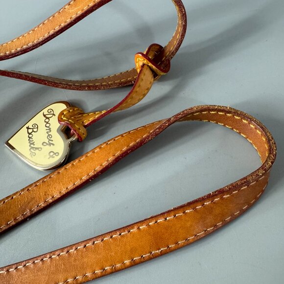 Dooney & Bourke Tan Leather Double Straps with Hanging Heart-shaped Charm - Picture 4 of 12